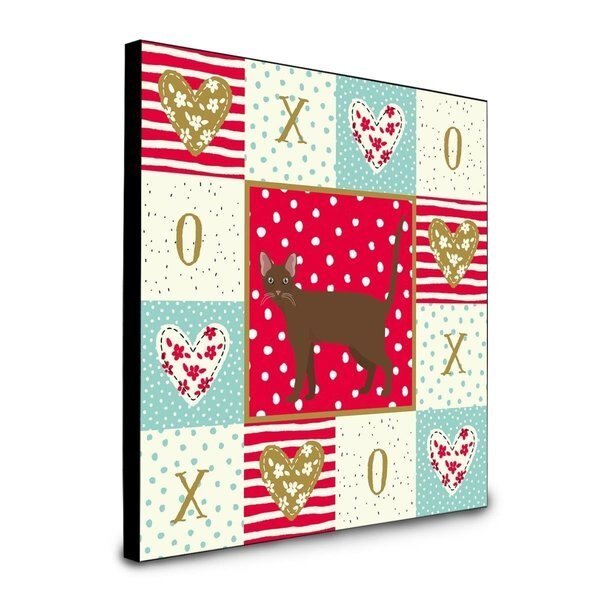 8 x 8 x 0.625 in. Havana Brown Cat Love Artwork Panel Wall Decor, Carolines Treasures, Mfr#: CK5623UP88